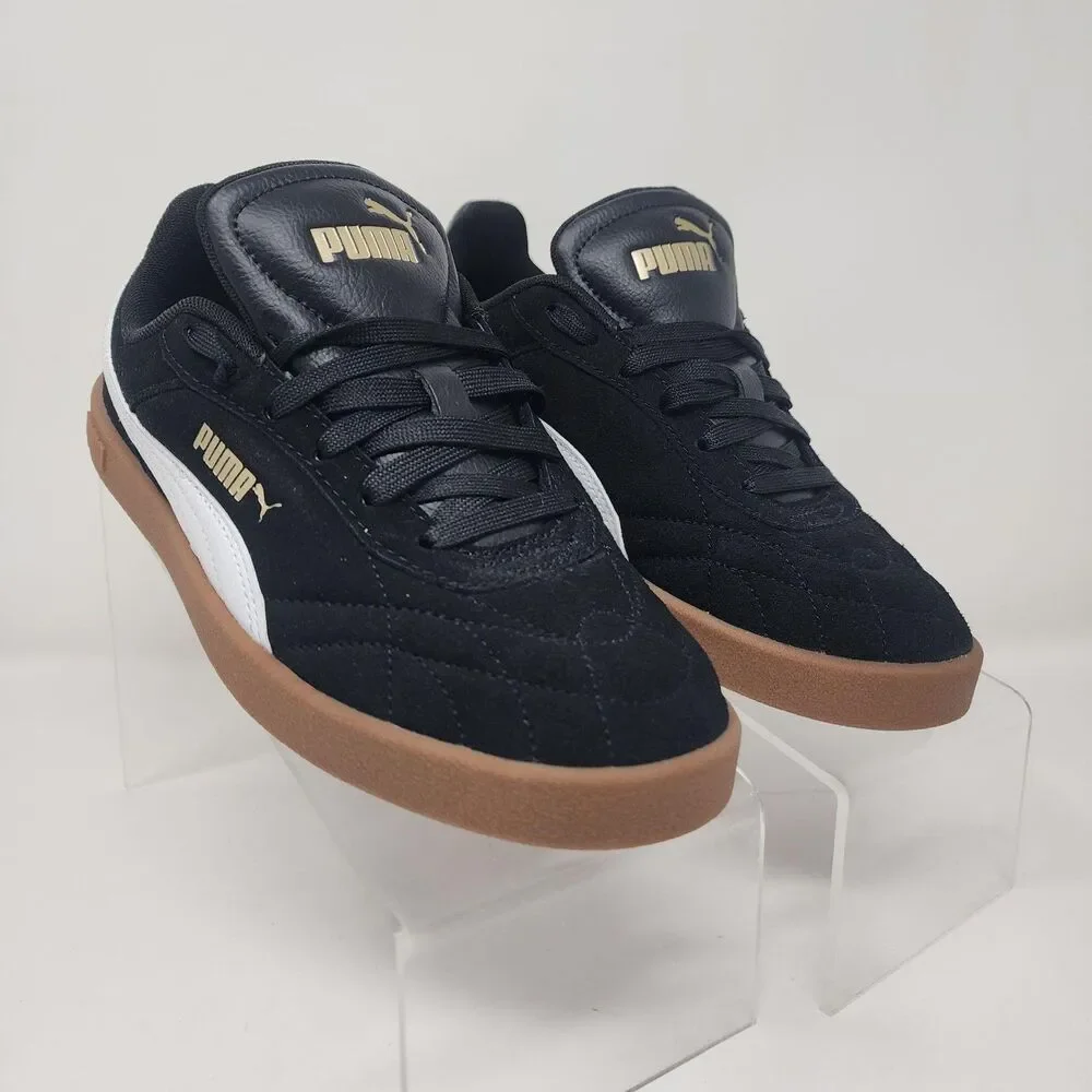 Puma Shoes Womens Size 6.5 Black Suede Gum Sole Low Top Sneakers 407836-04